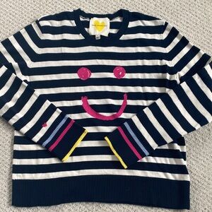 Kerri Rosenthal Navy & White Striped Sweater size L